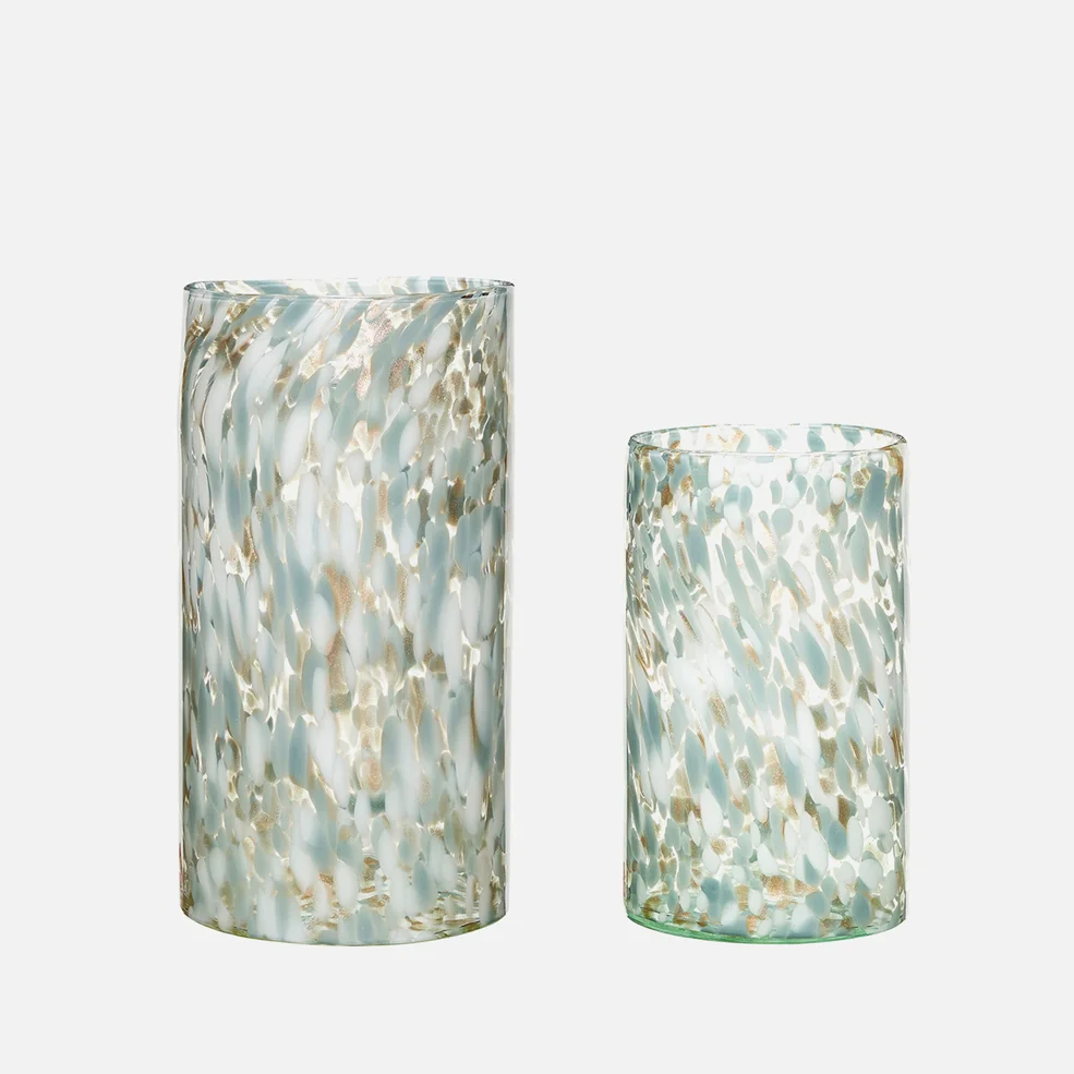 Hübsch Libra Vase - Set of 2 - Green/Blue Image 1