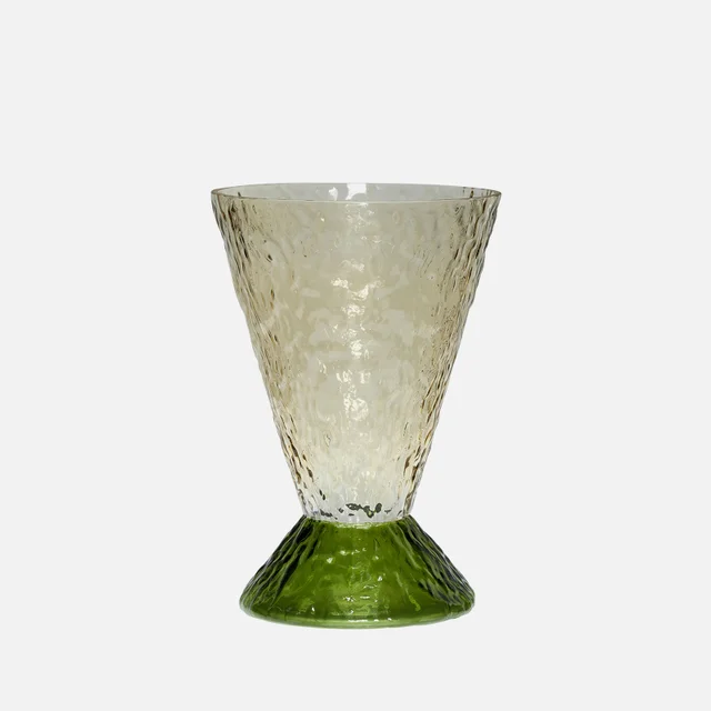 Hübsch Abyss Vase - Dark Green/Brown