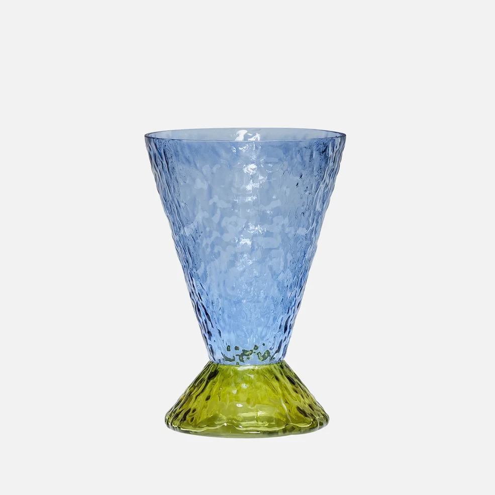 Hübsch Abyss Vase - Light Blue/Olive Image 1