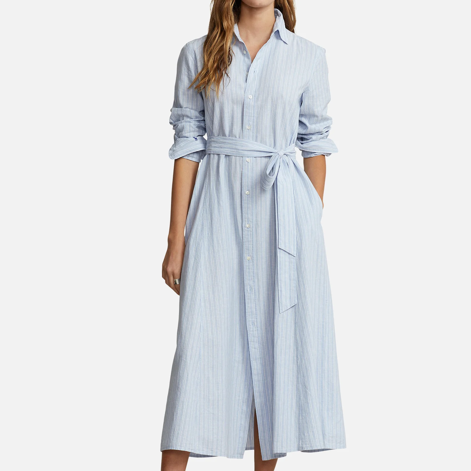 Polo Ralph Lauren Linen and Cotton-Blend Midi Dress Image 1