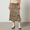 Ganni Crinkled Satin Midi Skirt - Image 1