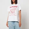 Ganni Future Organic Cotton-Jersey T-Shirt - Image 1