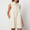 Ganni Zebra-Print Denim Mini Dress - Image 1