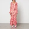 Ganni Zebra-Print Georgette Maxi Dress - Image 1