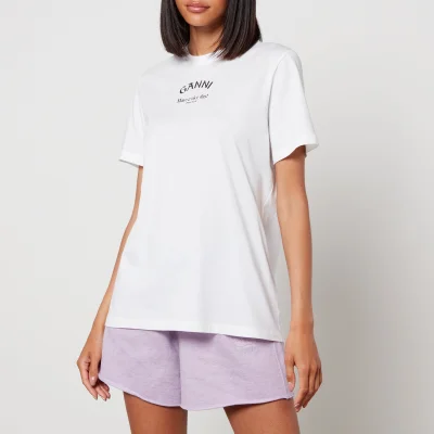 Ganni Logo-Print Cotton-Jersey T-Shirt
