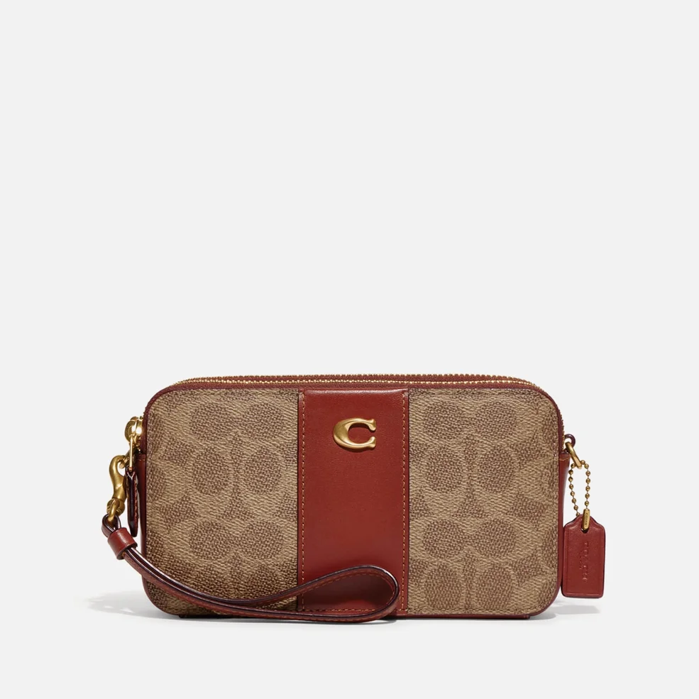Coach Colorblock Coated Canvas and Leather Signature Kira Cross Body Bag Image 1