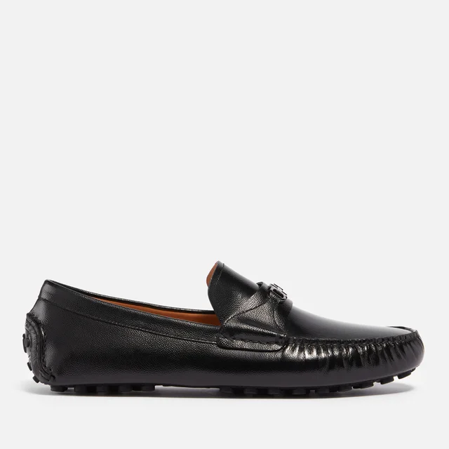 Salvatore Ferragamo Men's Florin Leather Moccasin Shoes