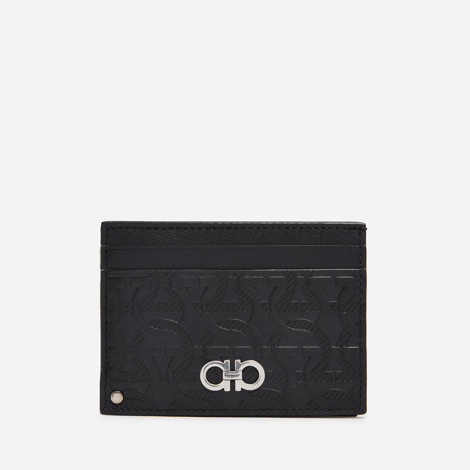 Salvatore Ferragamo Embossed Leather Cardholder Image 1