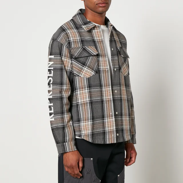 REPRESENT Quilted Cotton-Flannel Overshirt