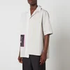 Lanvin St Sleeves Artwork Striped Cotton Shirt - Image 1