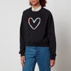 PS Paul Smith Swirl Heart Fleece-Back Cotton-Jersey Sweatshirt - Image 1