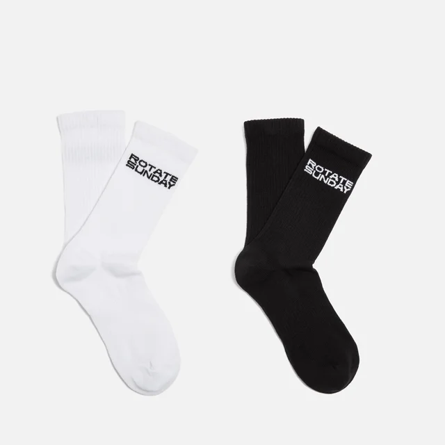 ROTATE Two-Pack Logo Cotton-Blend Socks