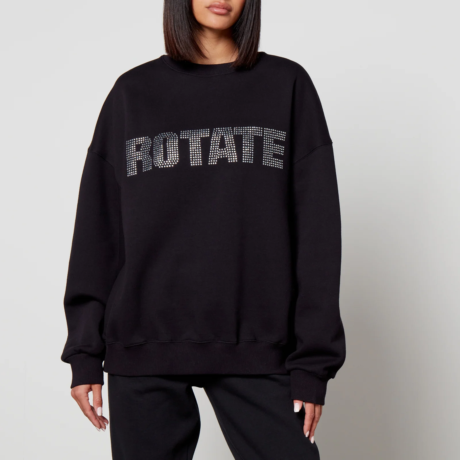 ROTATE Logo-Embellished Cotton-Jersey Sweatshirt - XS Image 1