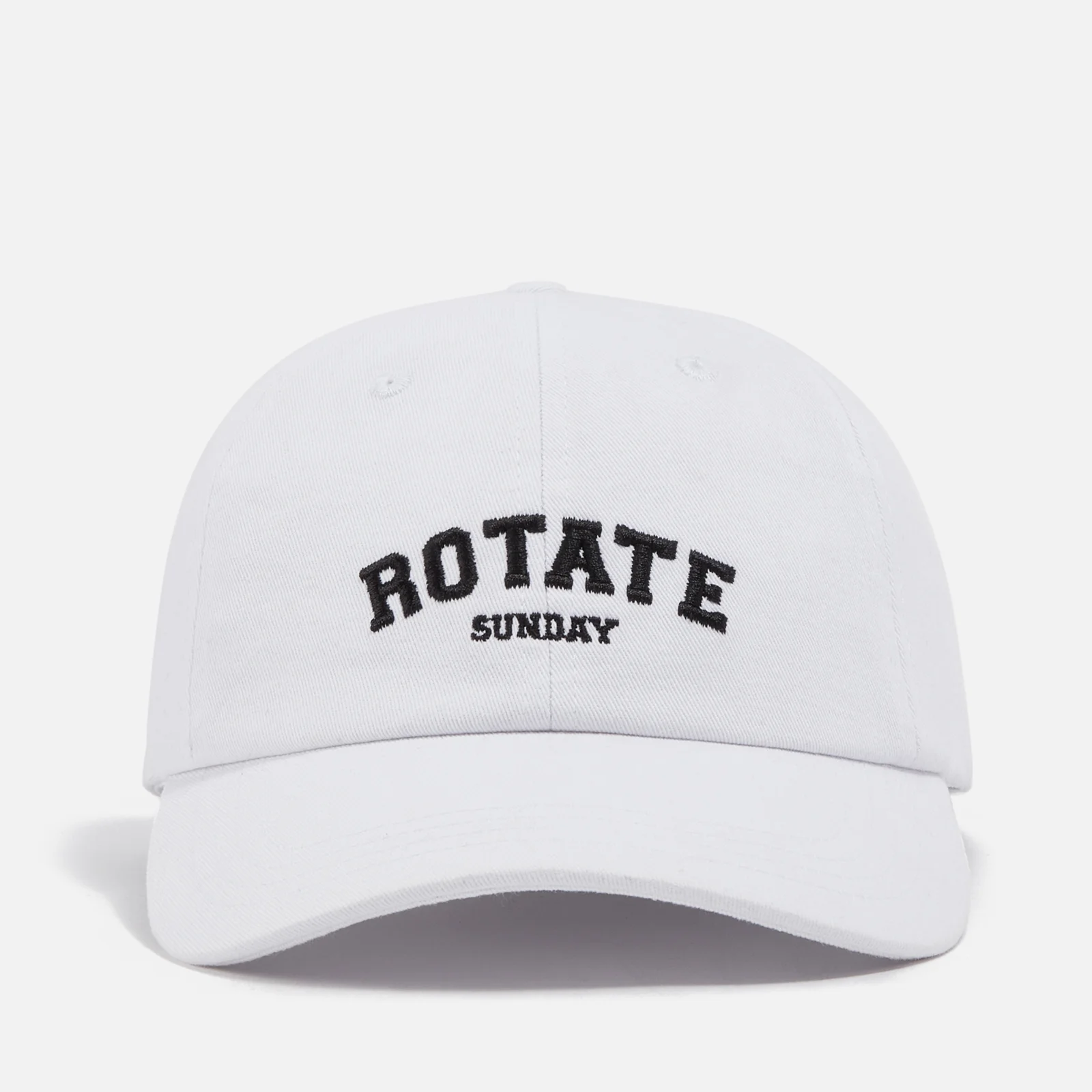 ROTATE Logo-Embroidered Cotton-Twill Baseball Cap Image 1