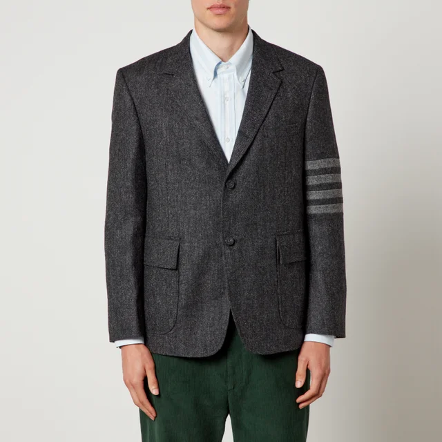 Thom Browne 4-Bar Straight Fit Wool-Donegal Tweed Blazer