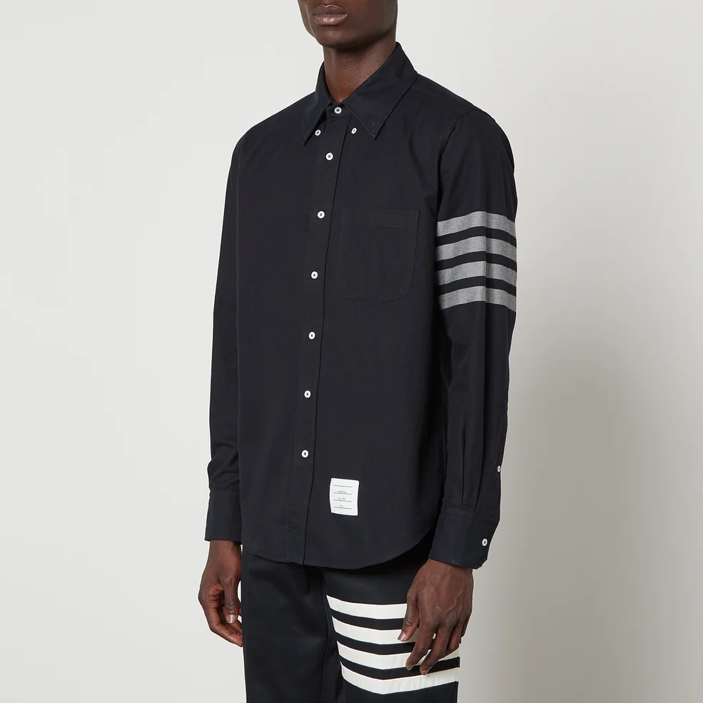 Thom Browne 4-Bar Cotton-Flannel Shirt - 1/S Image 1