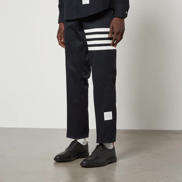 Thom Browne Unconstructed 4-Bar Cotton-Twill Chinos