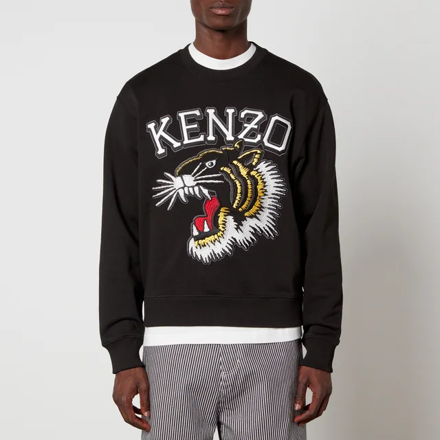 KENZO Varsity Jungle Cotton-Jersey Sweatshirt