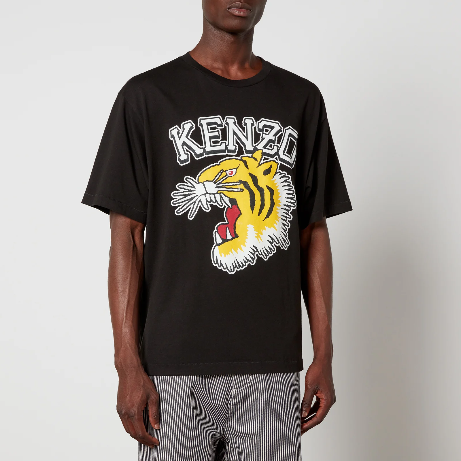 KENZO Varsity Oversized Cotton-Jersey T-Shirt Image 1