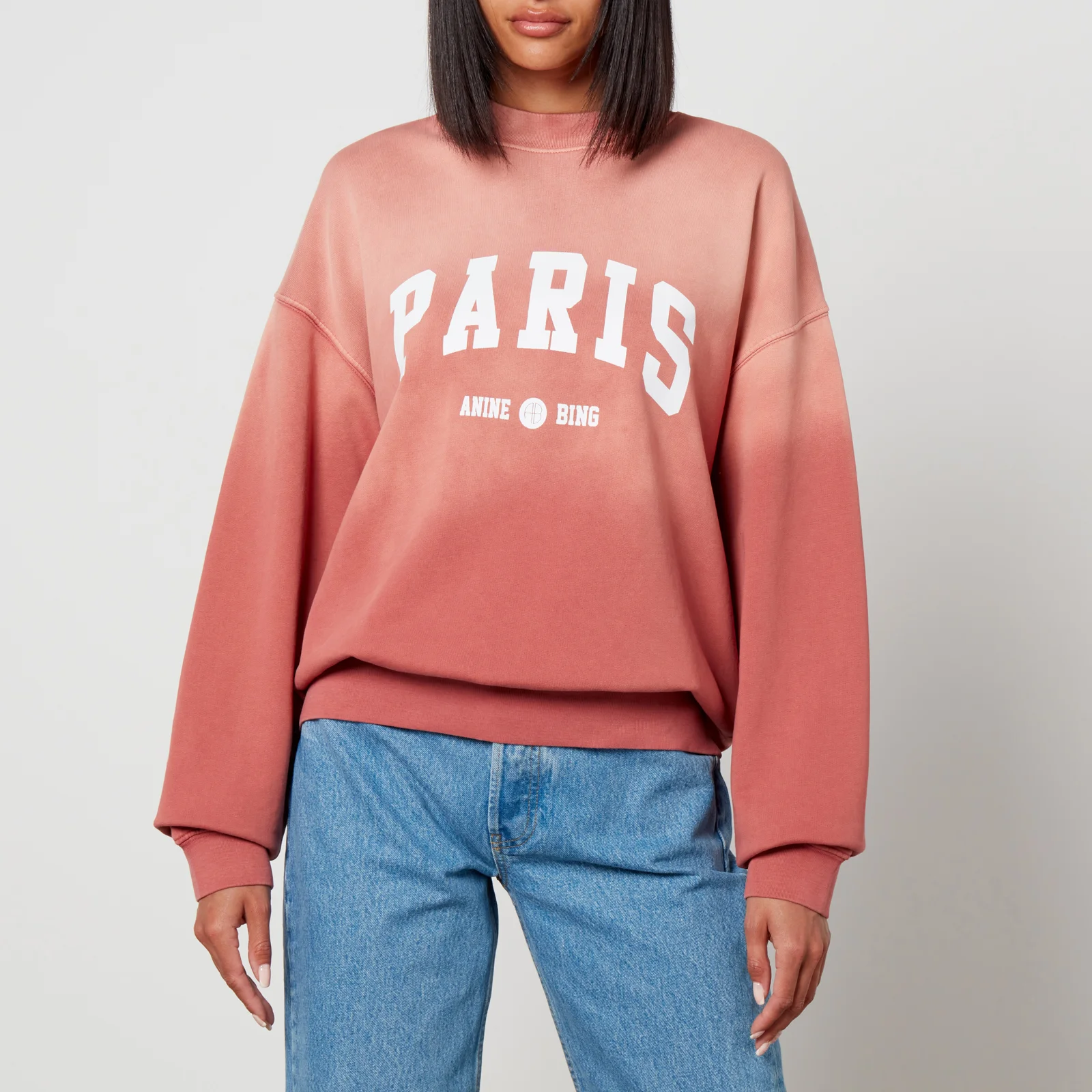 Anine Bing Jaci University Paris Cotton Sweatshirt Image 1