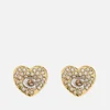 Coach C Heart Gold-Tone and Crystal Earrings - Image 1