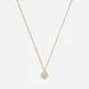 Coach Pave Halo Pendant Gold-Plated Necklace - Image 1