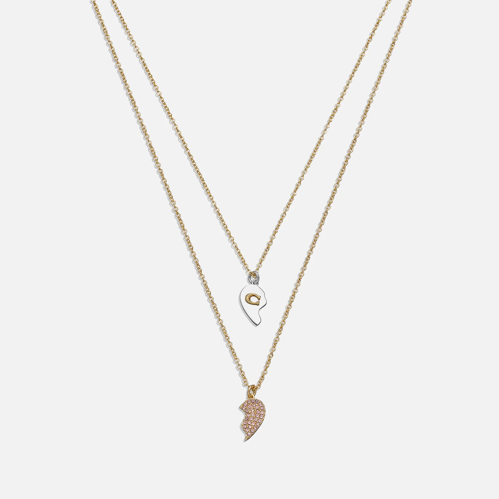 Coach Signature Broken Heart Gold-Tone Layered Necklace Image 1