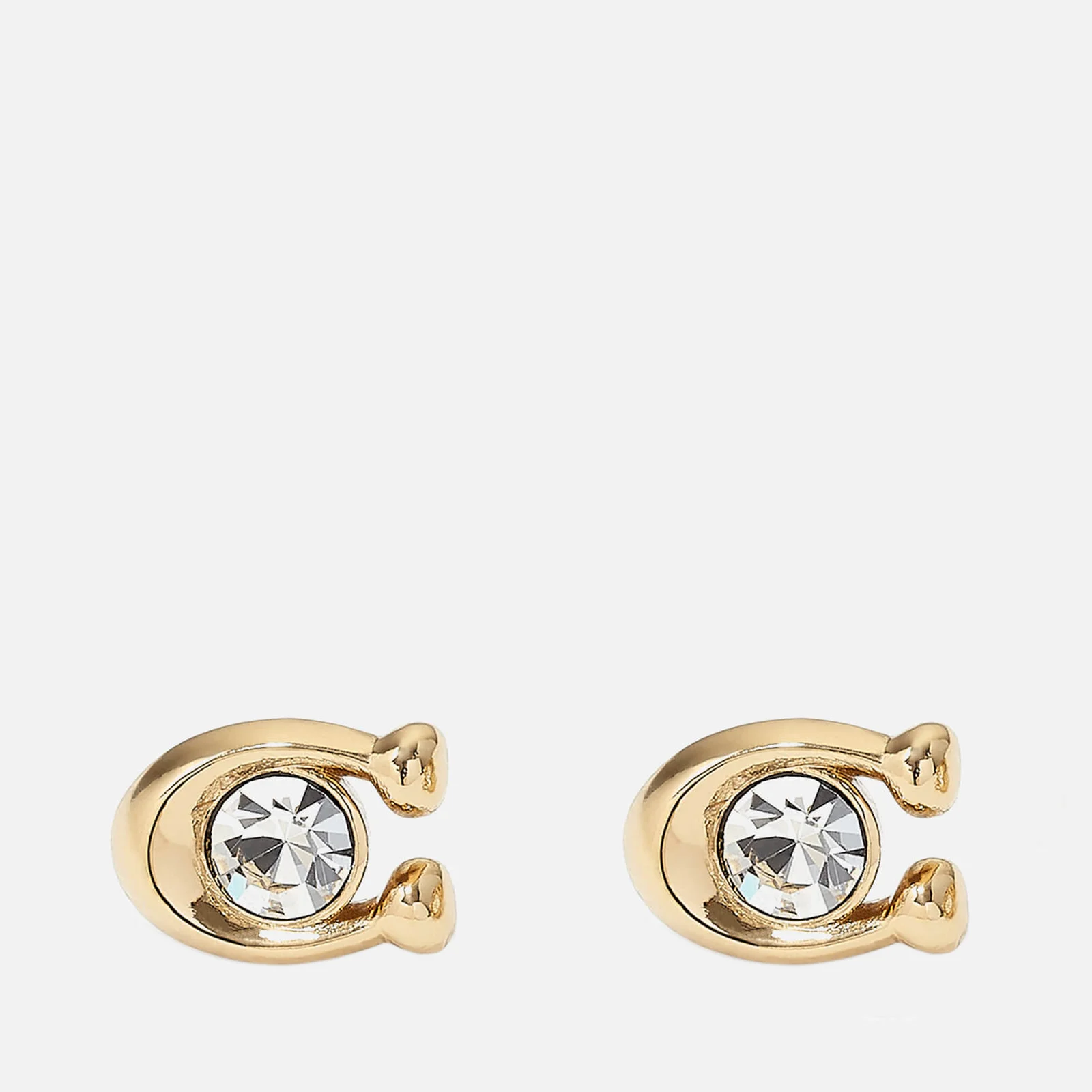 Coach Signature Stone Gold-Tone and Crystal Earrings Image 1
