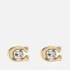 Coach Signature Stone Gold-Tone and Crystal Earrings - Image 1
