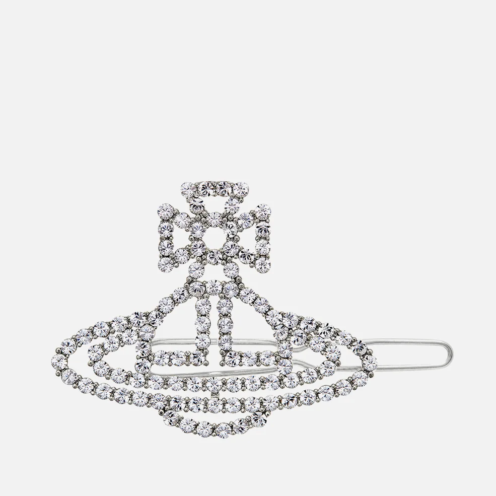 Vivienne Westwood Annalisa Silver-Tone and Crystal Hair Clip Image 1