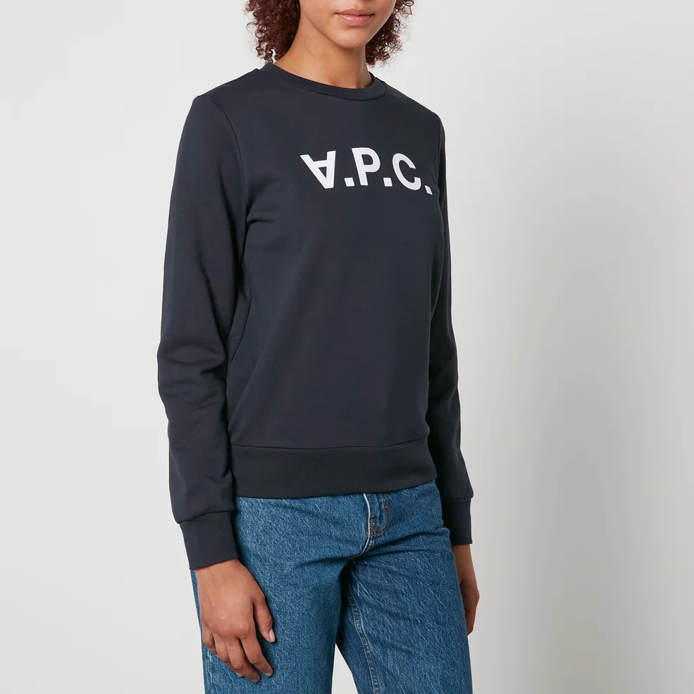 A.P.C Viva Logo-Print Cotton-Jersey Sweatshirt - XS Image 1