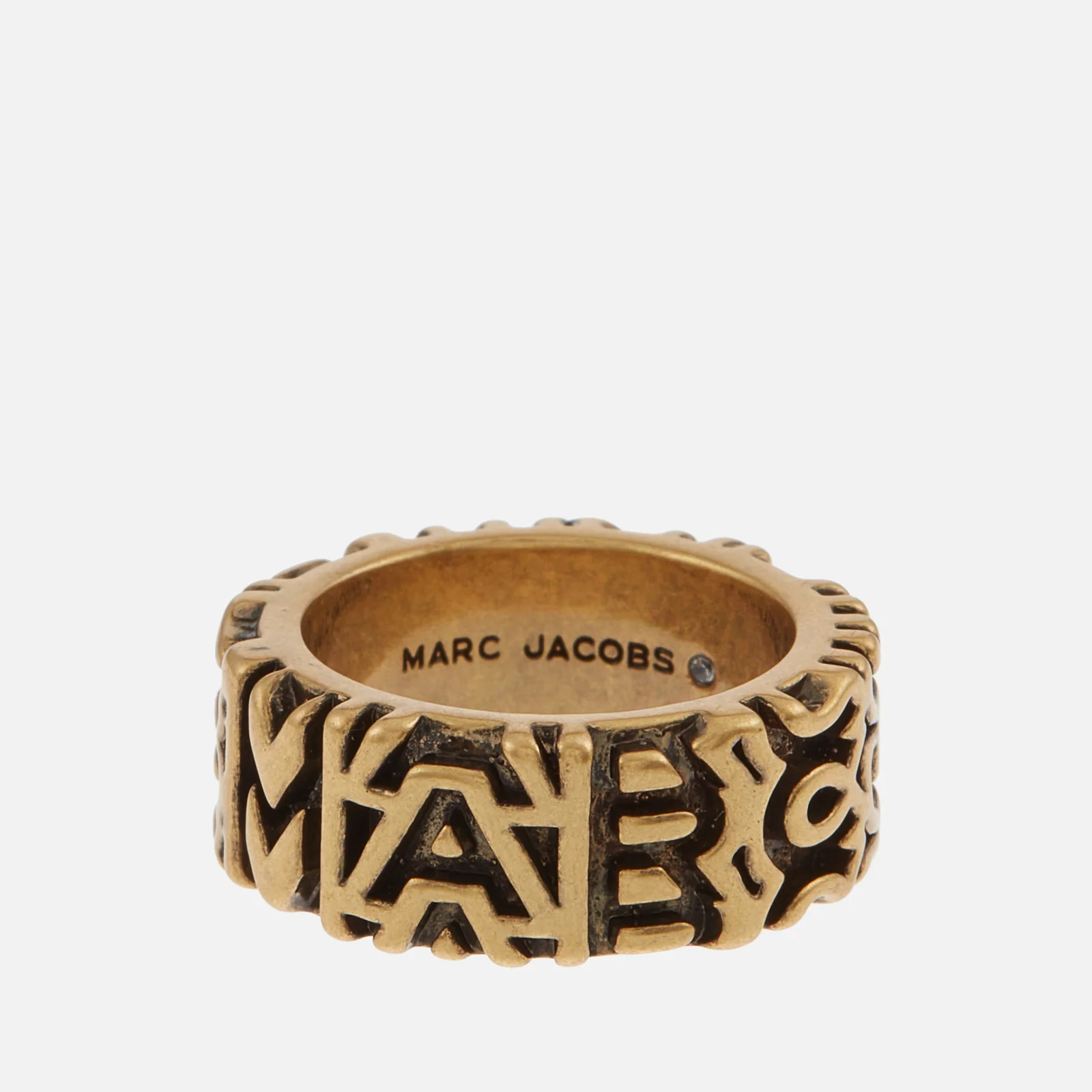 Marc Jacobs Monogram Engraved Gold-Tone Ring Image 1