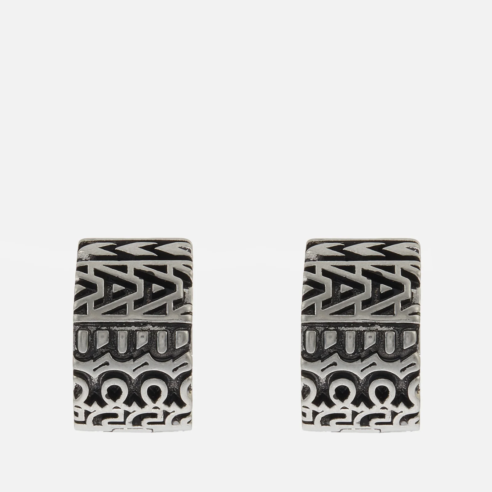Marc Jacobs Monogram Engraved Silver-Tone Earrings Image 1