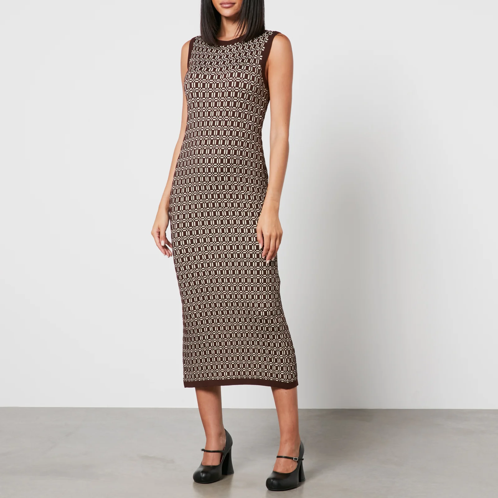 Marni Wool-Blend Jacquard Midi Dress Image 1