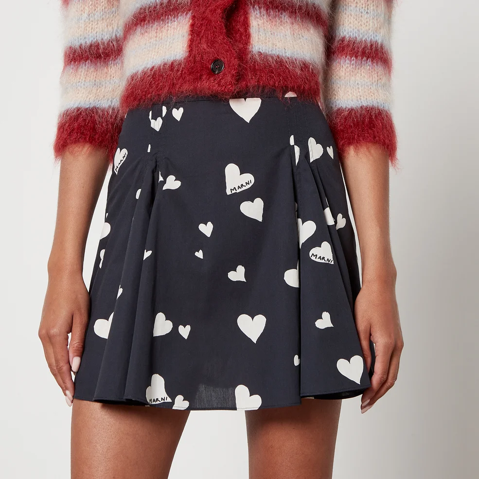 Marni Printed Cotton-Poplin Mini Skirt Image 1