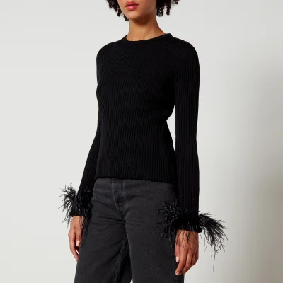 Marques Almeida Merino Wool and Feather Top - S