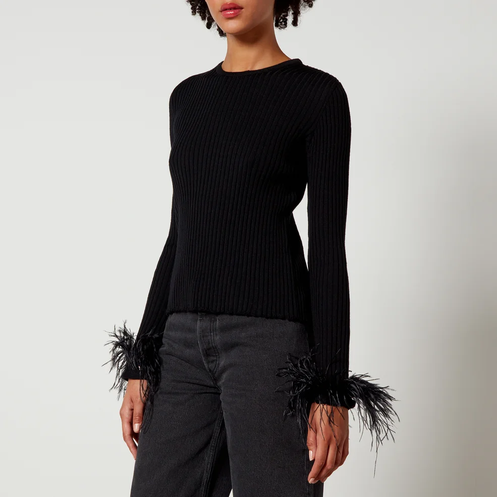 Marques Almeida Merino Wool and Feather Top Image 1