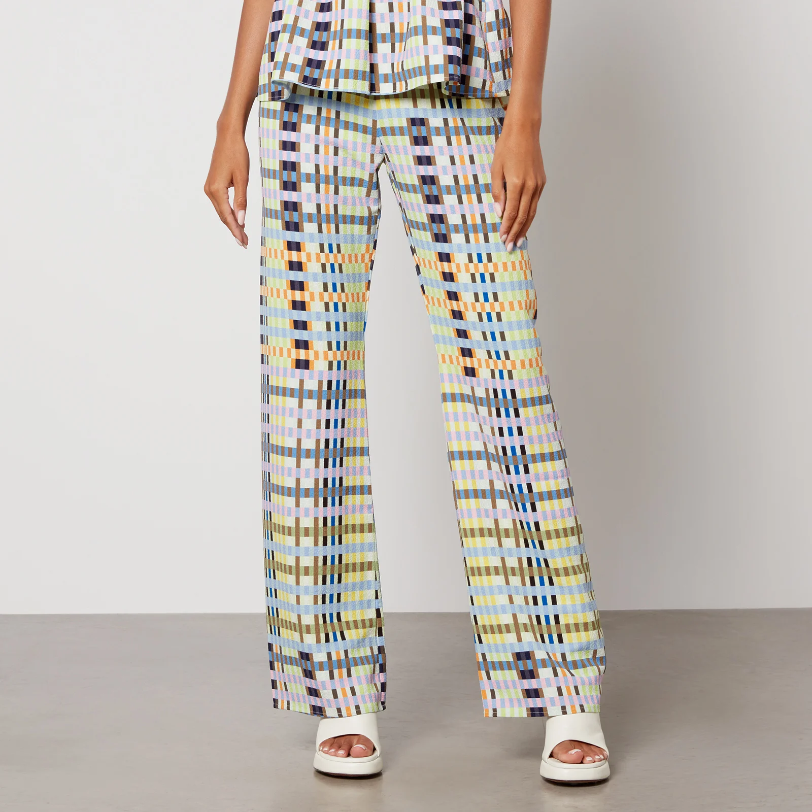Stine Goya Marc Checked Crepe Trousers Image 1