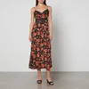 RIXO Amora Floral-Print Silk Midi Dress - Image 1