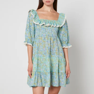 RIXO Harlow Printed Cotton Mini Dress - XXS/UK 6