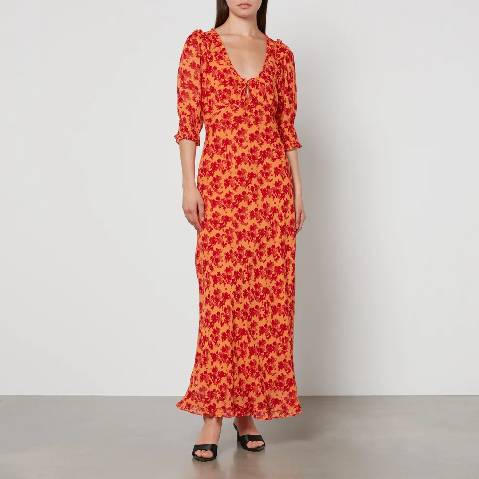 RIXO Sathya Floral-Print Georgette Dress Image 1