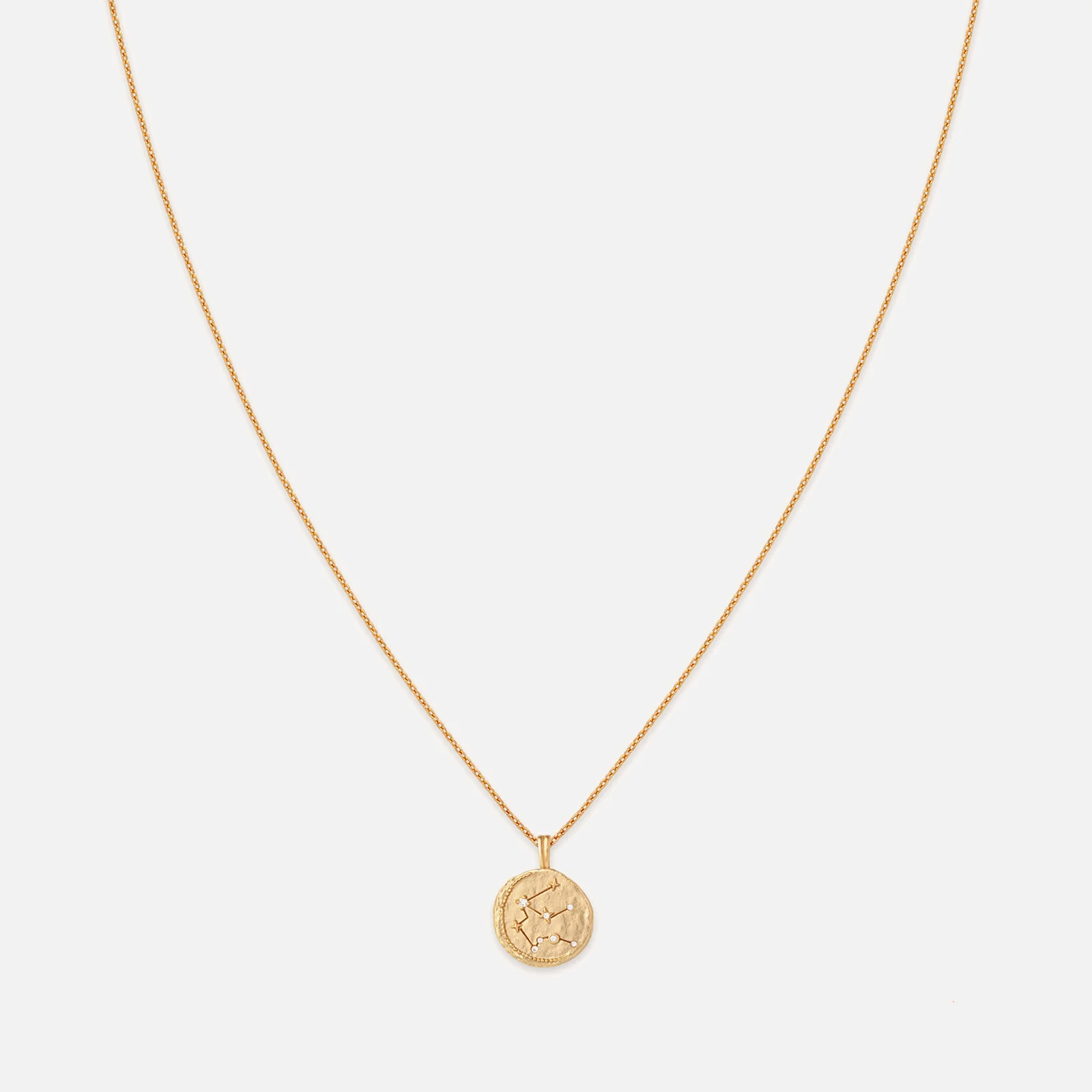 Astrid & Miyu Aquarius Zodiac 18-Karat Plated Recycled Sterling Silver Necklace Image 1