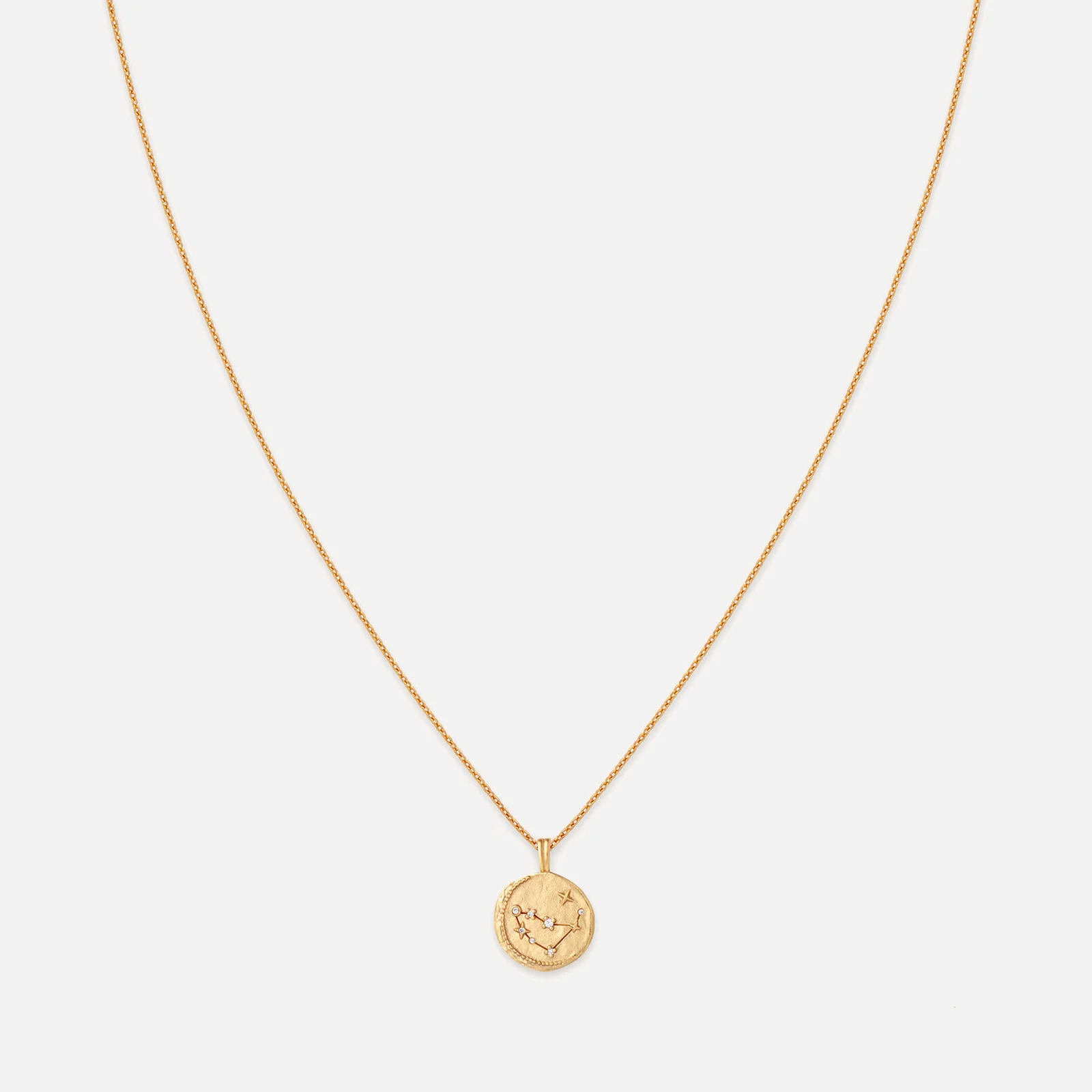 Astrid & Miyu Capricorn Zodiac 18-Karat Gold-Plated Recycled Sterling Silver Necklace Image 1