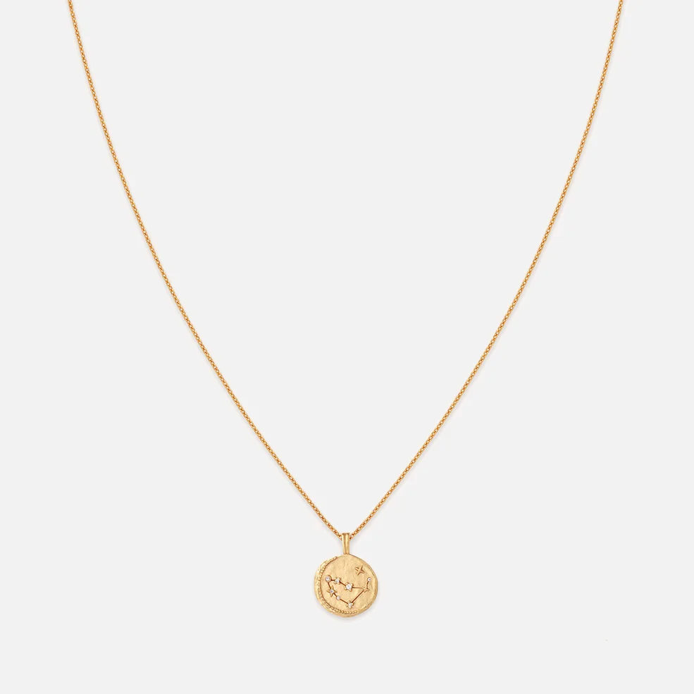 Astrid & Miyu Capricorn Zodiac 18-Karat Gold-Plated Recycled Sterling Silver Necklace Image 1