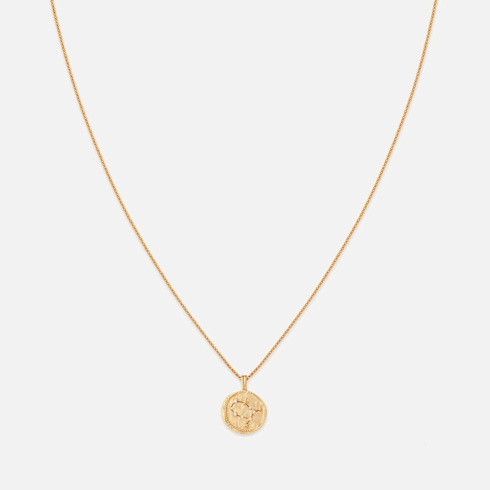 Astrid & Miyu Gemini Zodiac 18-Karat Gold-Plated Recycled Sterling Silver Necklace Image 1
