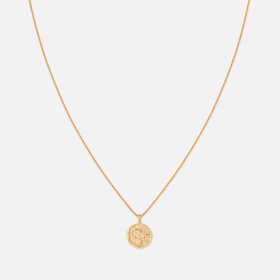 Astrid & Miyu Gemini Zodiac 18-Karat Gold-Plated Recycled Sterling Silver Necklace Image 1