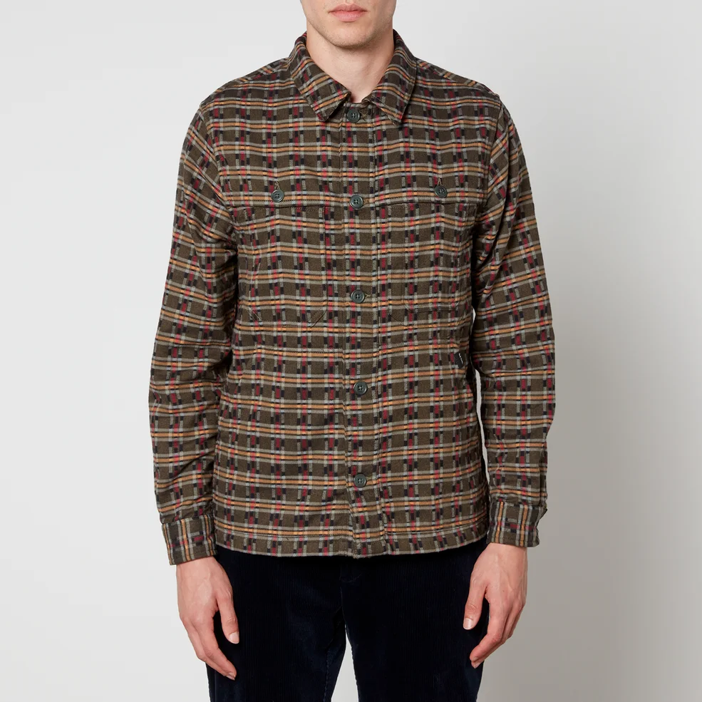 PS Paul Smith Workwear Brushed Cotton-Jacquard Shirt Jacket Image 1