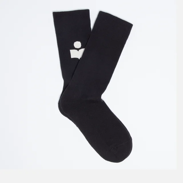 Isabel Marant Siloki Logo-Jacquard Cotton-Blend Socks