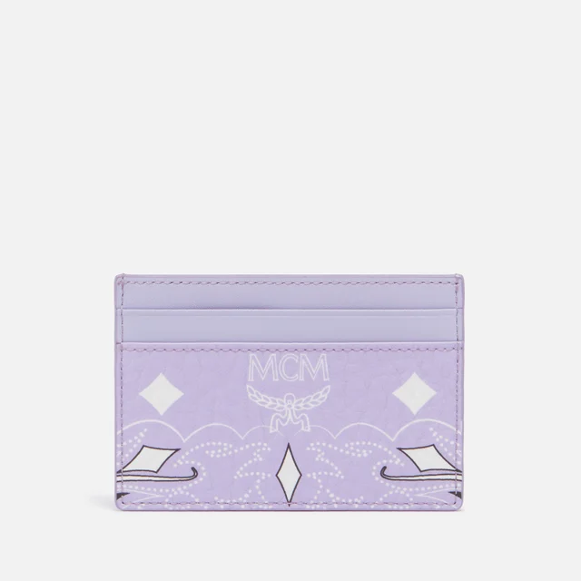 MCM Aren Mini Coated-Canvas Card Case