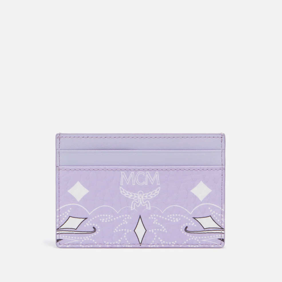 MCM Aren Mini Coated-Canvas Card Case Image 1